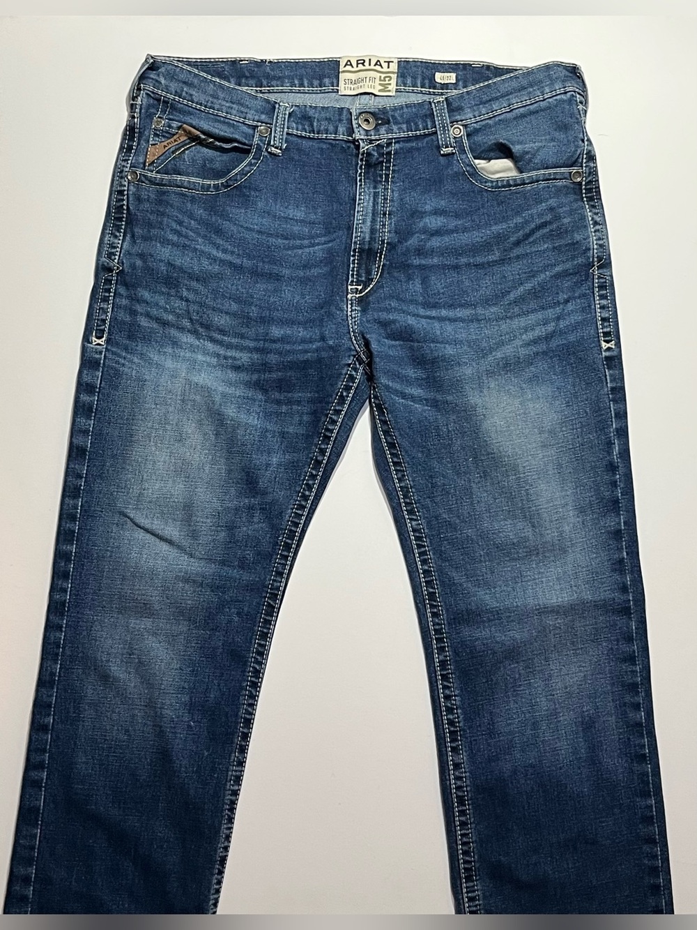 Men’s Ariat M5 Straight Fit, Straight Leg Blue Jeans, Size 40x32